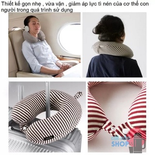 Gối kê cổ Memory Foam Stripe Lock&Lock LTZ851