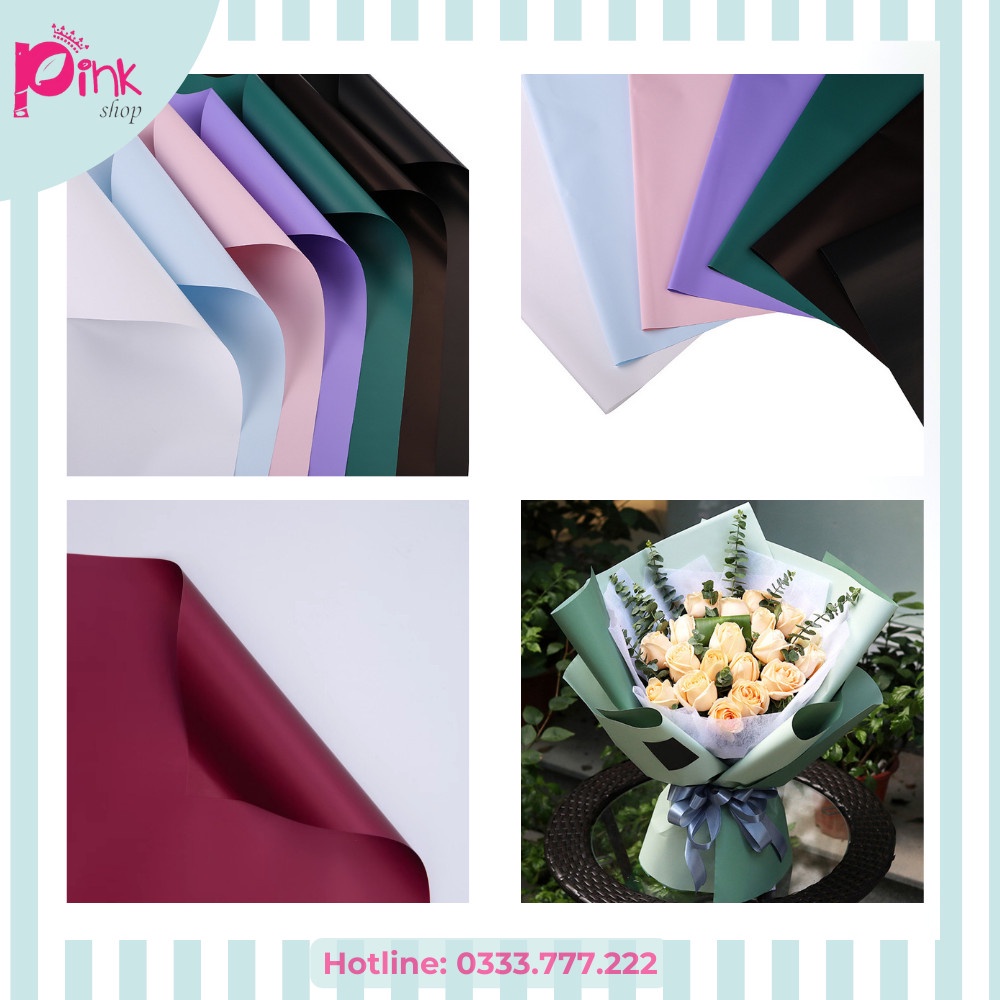 📿🎁Giấy gói 2 MẶT 1 MÀU/ Giấy Ouya CAO CẤP, ĐẸP SẮC NÉT (7.5 lụa) Không Thấm Nước–Phụ kiện hoa Pinkshop🎉🏵💫