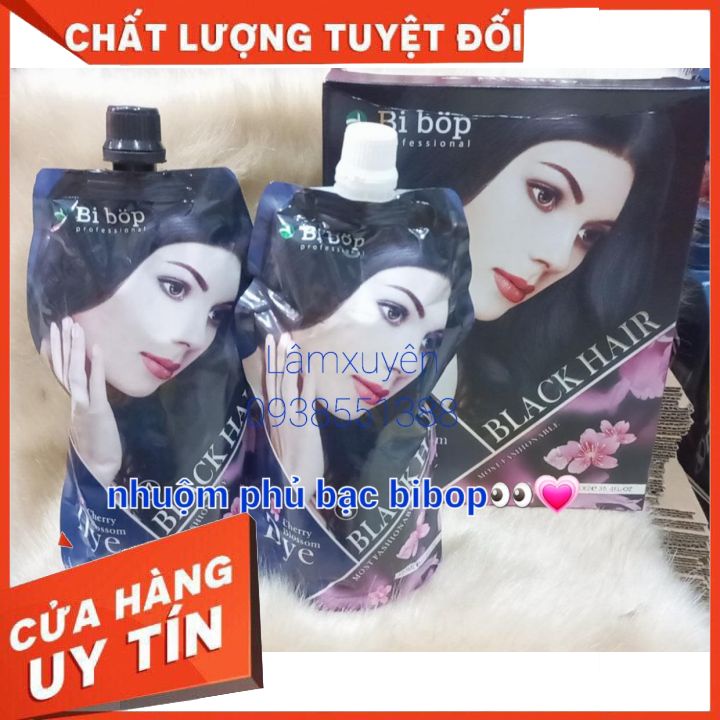 NHUỘM ĐEN PHỦ BẠC BB KHÔNG DÍNH DA ĐẦU