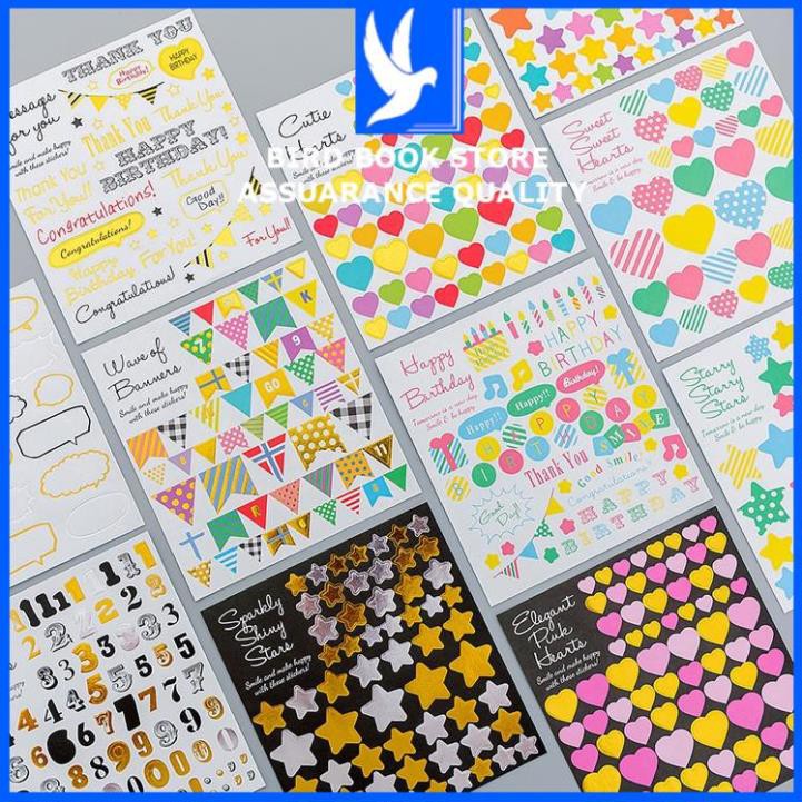 Sticker dán trang trí nhật ký, sổ vở, sinh nhật 💕𝑭𝒓𝒆𝒆𝒔𝒉𝒊𝒑💕 Birdbook