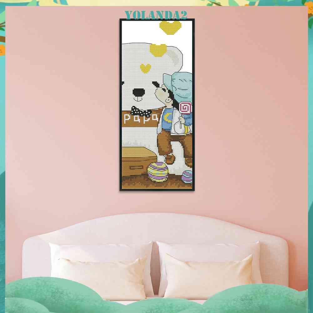 Bộ Tranh Thêu Chữ Thập Tự Làm 14CT Hình Hoạt Hình Xinh Xắn