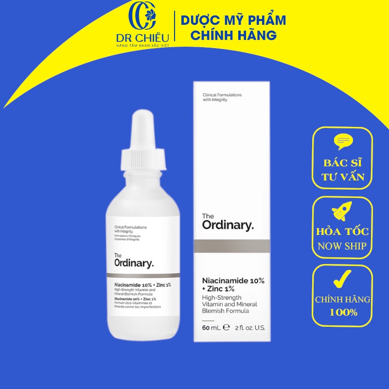 [Loại 30ml/60ml] Tinh chất The Ordinary Niacinamide 10% + Zinc 1%