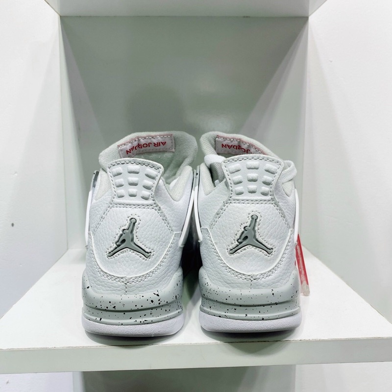 [HOT TREND ] JORDAN 4 trắng xám tag đỏ JD độn đế nam nữ ảnh thật freeship | BigBuy360 - bigbuy360.vn