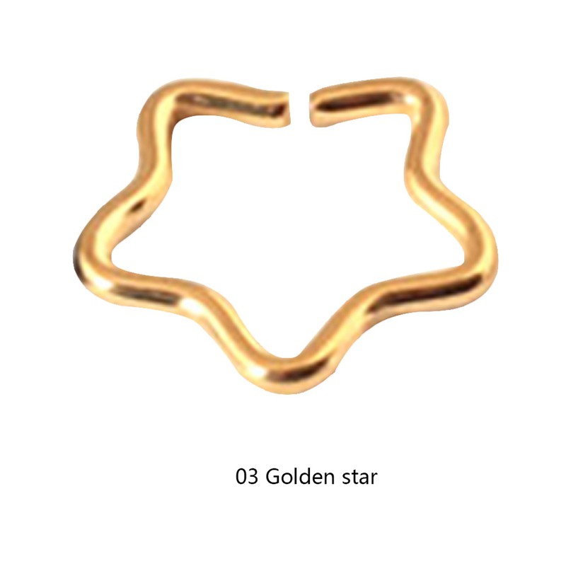 Khuyên tai trái tim/ngôi sao bằng hợp kim thời trang nữ