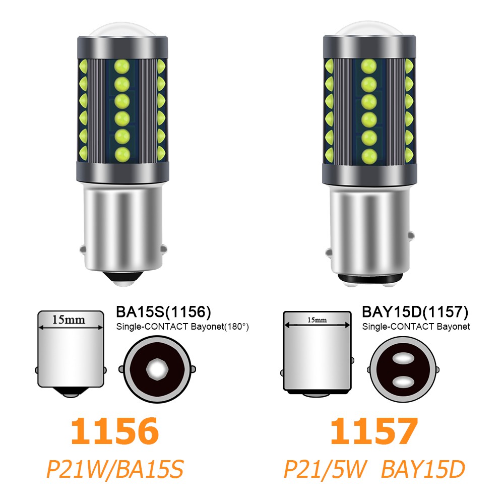 1 Bóng Đèn LED COB 36SMD 1156 BA15S P21W 1157 BAY15D Cho Đèn Phanh Xe Hơi