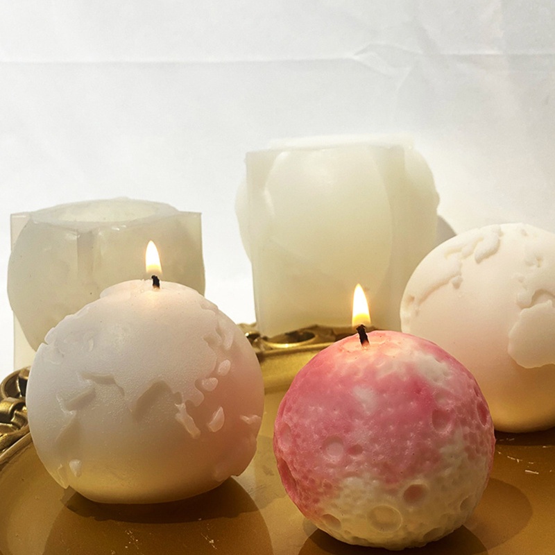 Khuôn Làm Nến / Xà Phòng Handmade Diy Hình Trái Đất Bằng Silicone