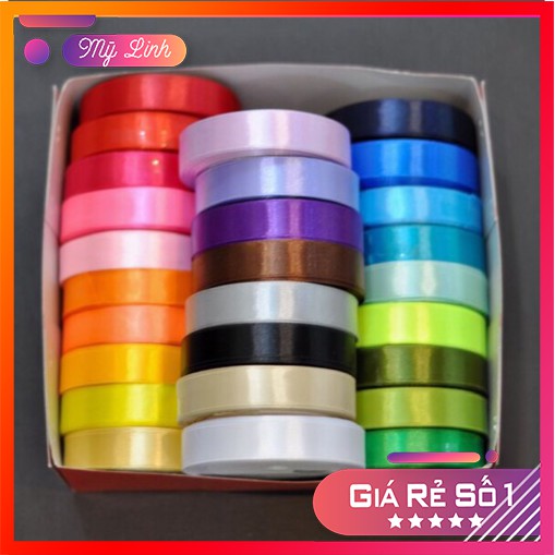RUY BĂNG LỤA ĐỦ MÀU 2 cm