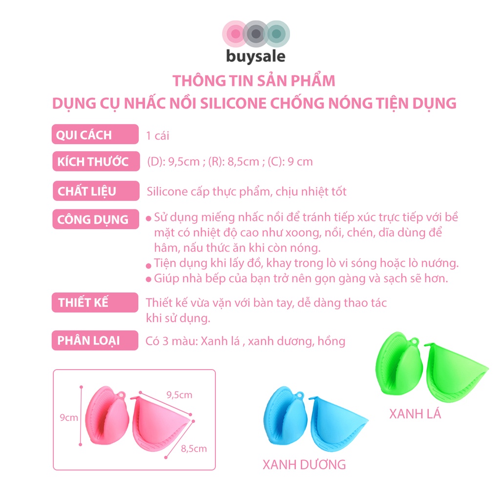 Miếng nhấc nồi hình mỏ vịt, chất liệu silicone cao cấp, chống trượt, chịu nhiệt - buysale - BSPK207