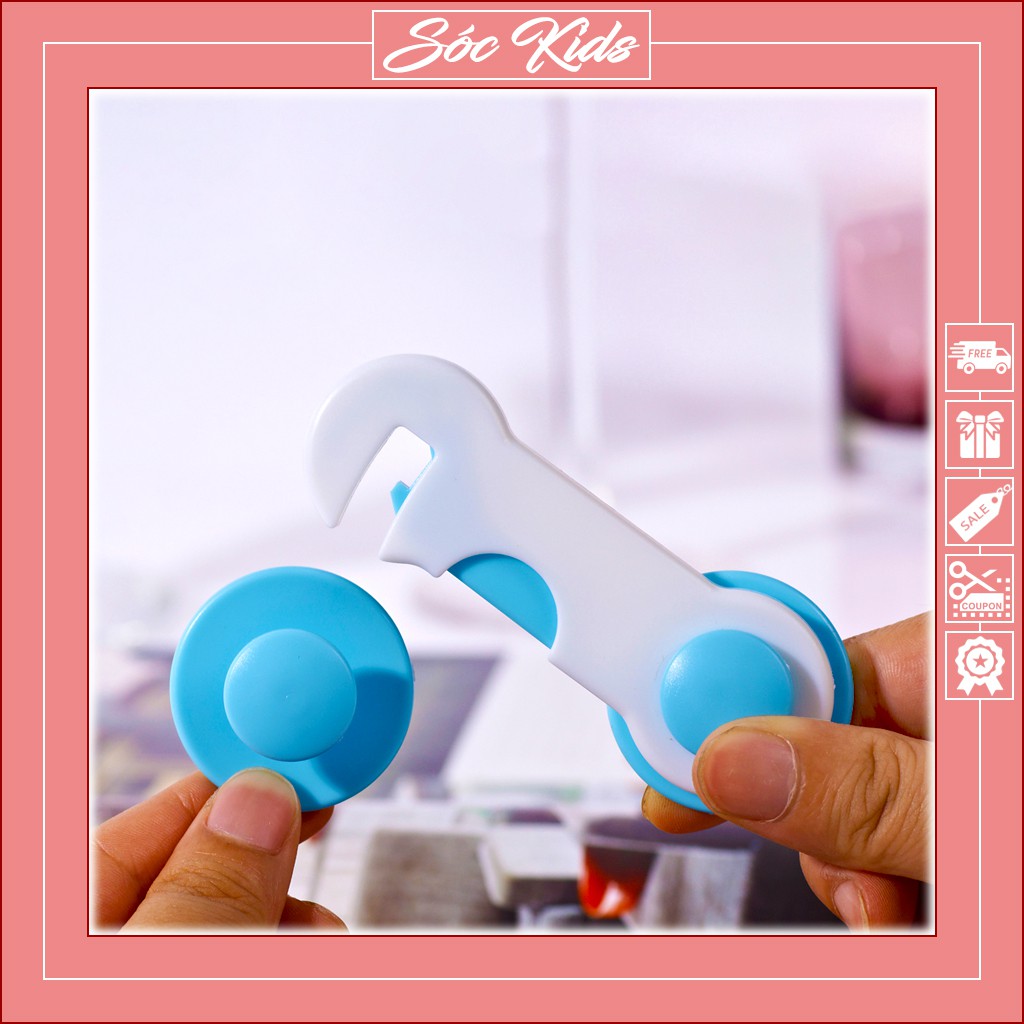 Khoá Nhựa Gài Tủ Mini Đa Năng Thiết Kế Thông Minh An Toàn Cho Bé - SÓC KIDS