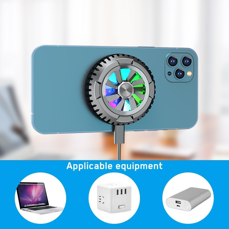 Chip Tản Nhiệt Bán Dẫn zzz 4.5inch Kèm Đèn RGB Cho Điện Thoại