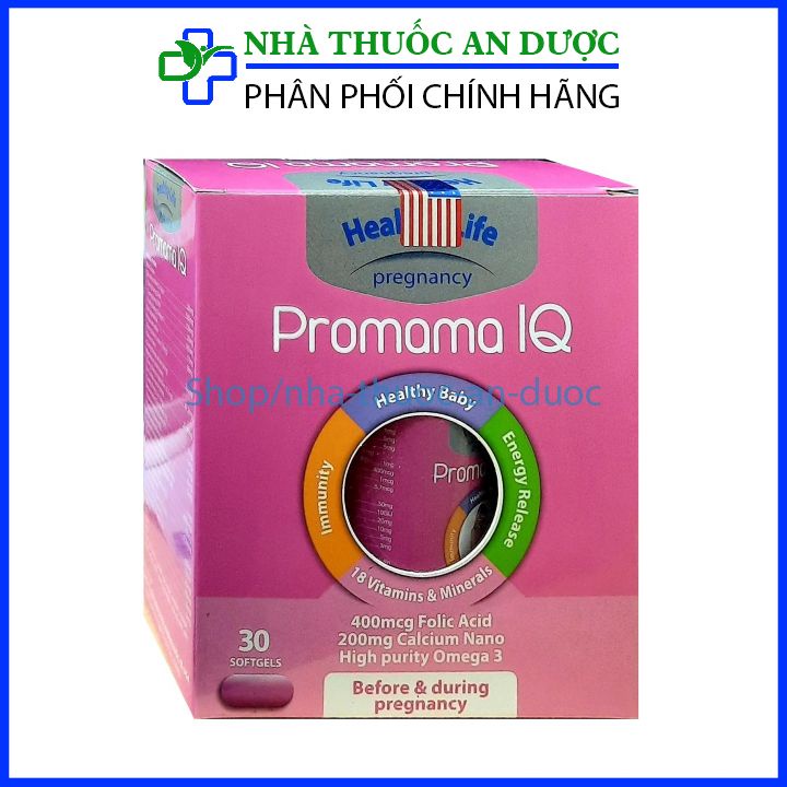 Vitamin Cho Mẹ Bầu Promama IQ- Hộp 30 viên bổ sung vitamin và dưỡng chất cần thiết cho phụn nữ mang thai