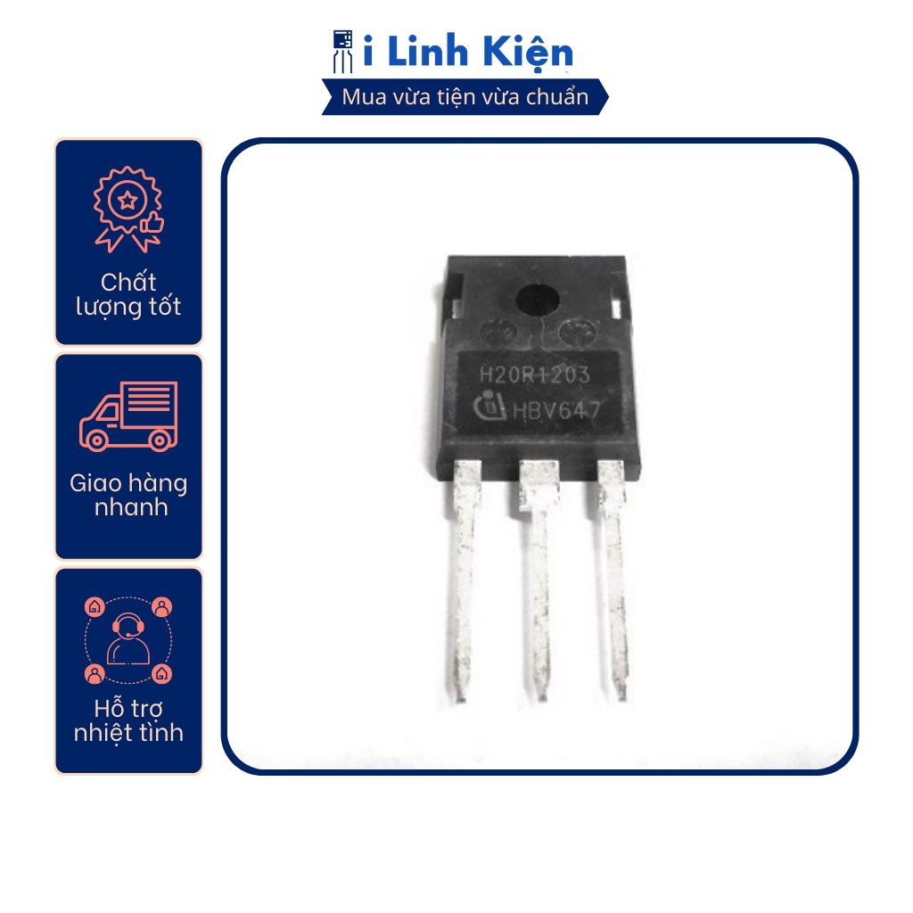 IGBT bếp từ H20R1203 20R1203 20A 1200V mặt gương hàng zin tháo máy chất lượng tốt .