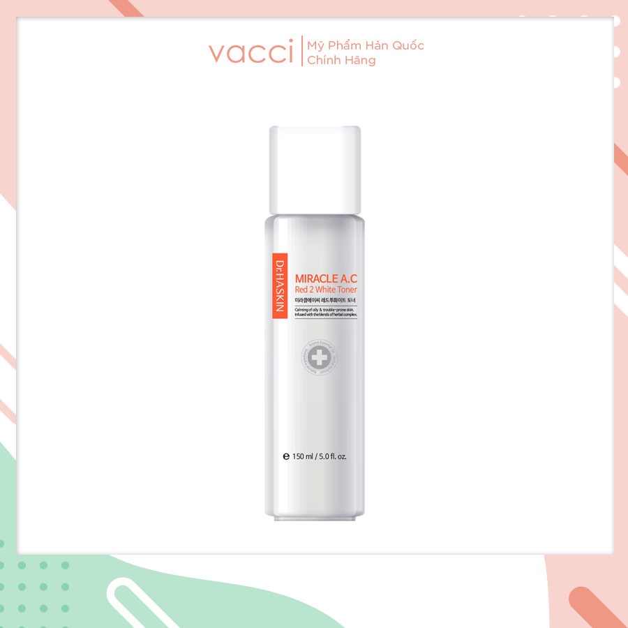 Nước hoa hồng dưỡng trắng ngừa mụn Dr.HASKIN Miracle AC White Toner