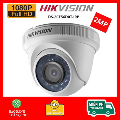 Camera HIKVISON DS-2CE56D0T-IRP - 2MP hồng ngoại 20m vỏ nhựa, bảo hành 2 năm