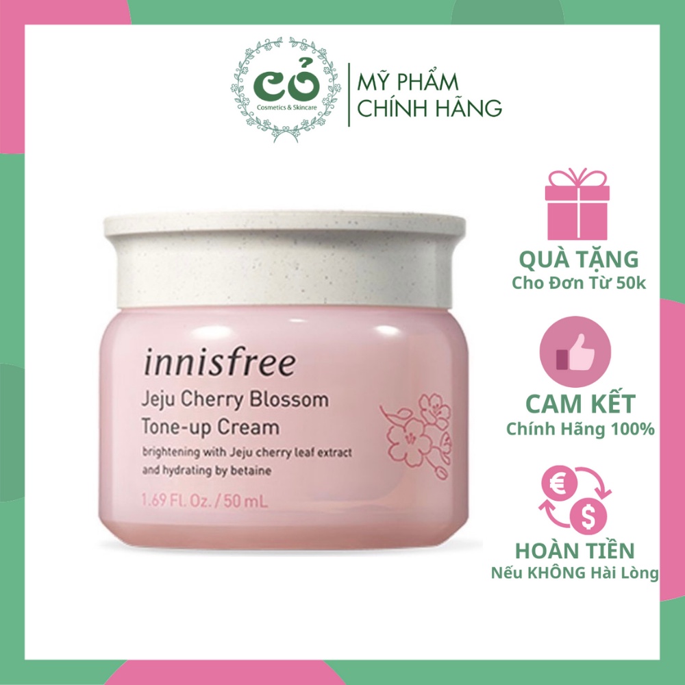 Kem Dưỡng Trắng Nâng Tông Da Innisfree Jeju Cherry Blossom Tone-Up Cream 50ml