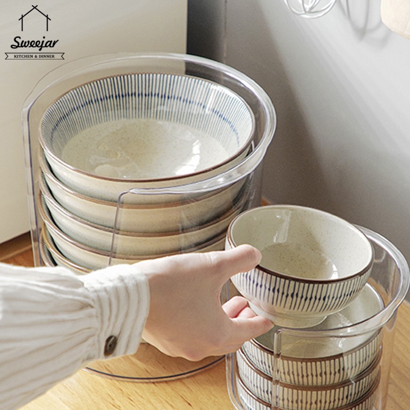 Kệ đứng SWEEJAR đựng bát/đĩa/nắp sắp xếp gọn gàng tiết kiệm không gian cho nhà bếp tiện dụng