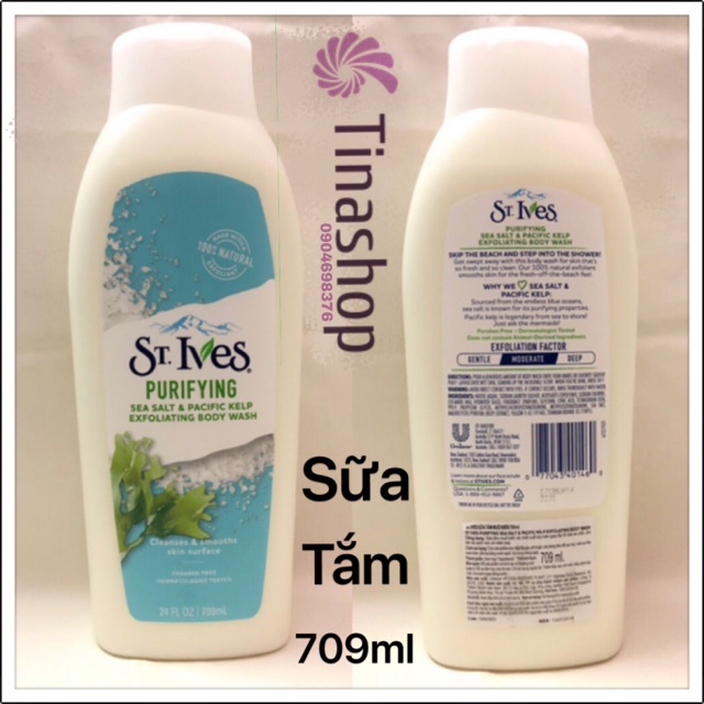 Sữa tắm St.Ives 709ml muối & tảo biển