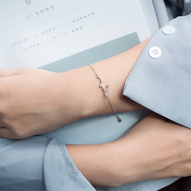 Vòng đeo tay phong cách 12 cung hoàng đạo thời trang Nhật Hàn năng động dành cho nữ