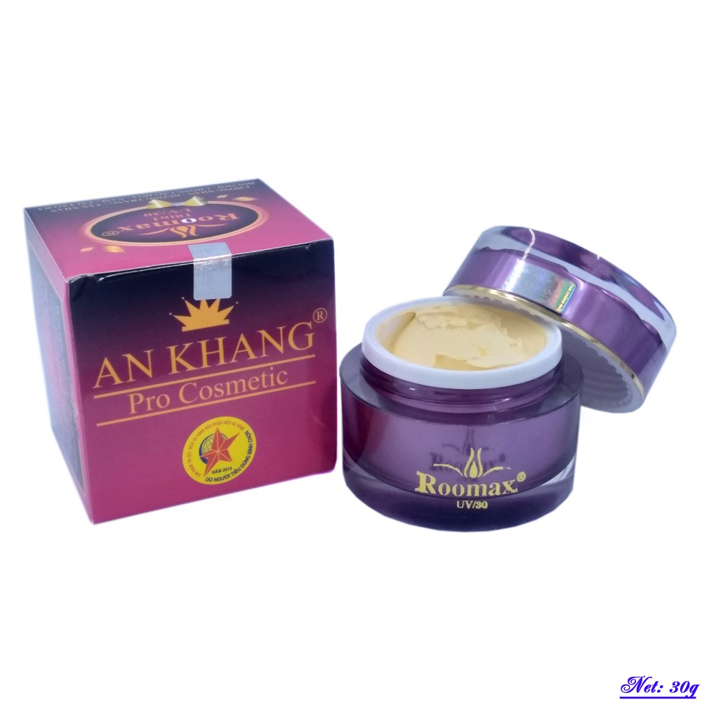 Kem Roomax 18 in 1 chống nhăn, Dưỡng trắng, Tàn nhang, Đồi mồi, Chống lão hóa, Nám, Tái tạo 30g màu tím
