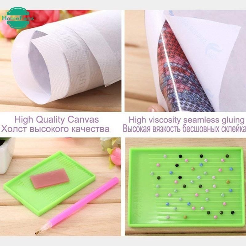 Bộ tranh đính đá 5D tự làm hình cốc nước nghệ thuật 5D cho người lớn 30 X 30cm