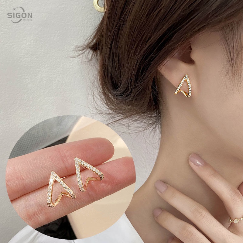 Bông Tai Hình Trái Tim / Bướm / Trái Tim Xinh Xắn Cho Nữ