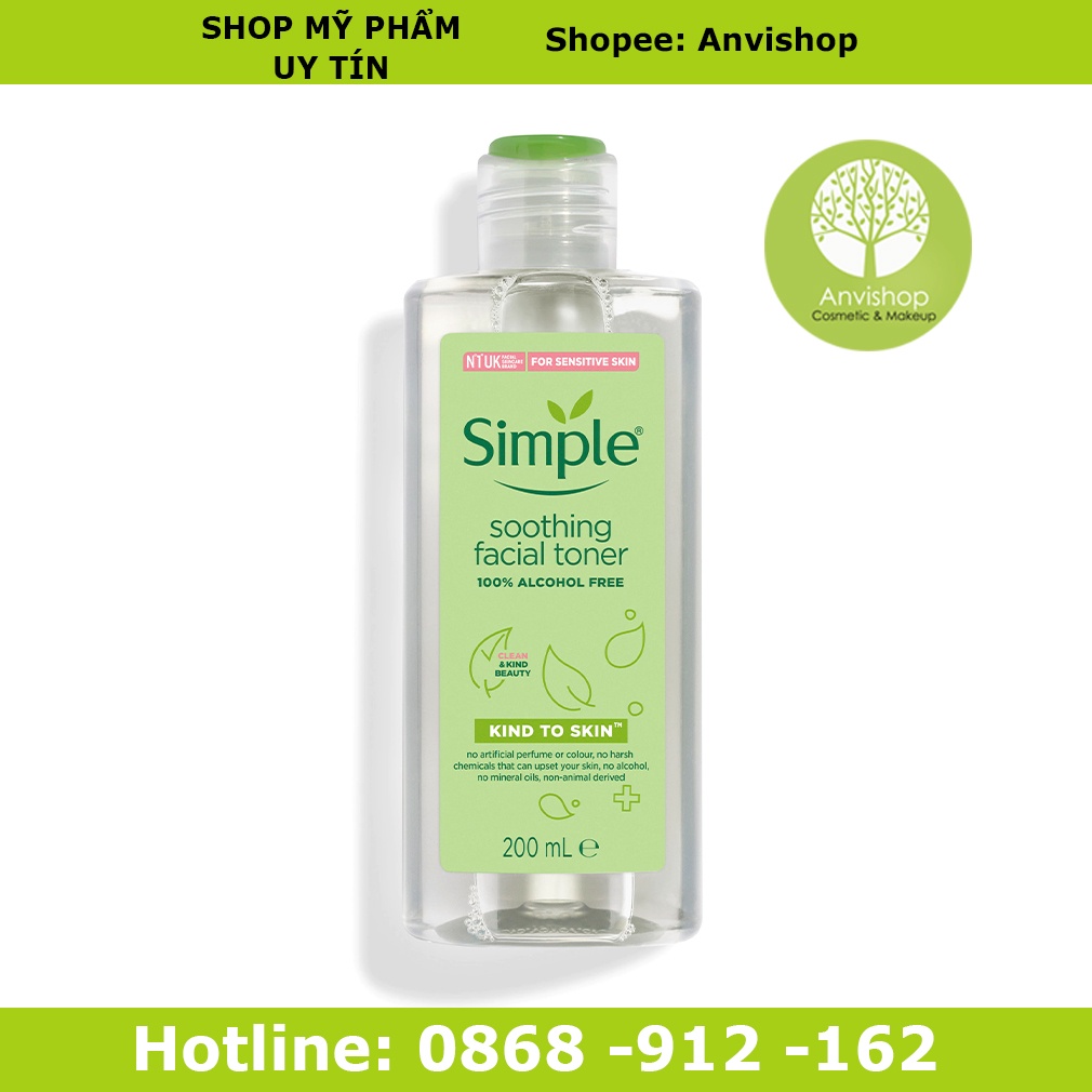 NƯỚC HOA HỒNG SIMPLE KIND TO SKIN SOOTHING FACIAL ANVISHOP