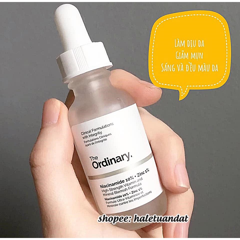 (full dòng) Serum The Ordinary Niacinamide 10% + Zinc 1% - Tất cả các dòng tinh chất zinc