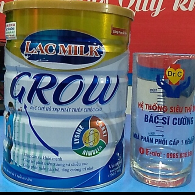 Sữa LacMil Grow 900g dành cho trẻ từ 1 tuổi trở lên là sản phẩm dinh dưỡng giúp phát triển chiều cao , Trí Não toàn diện