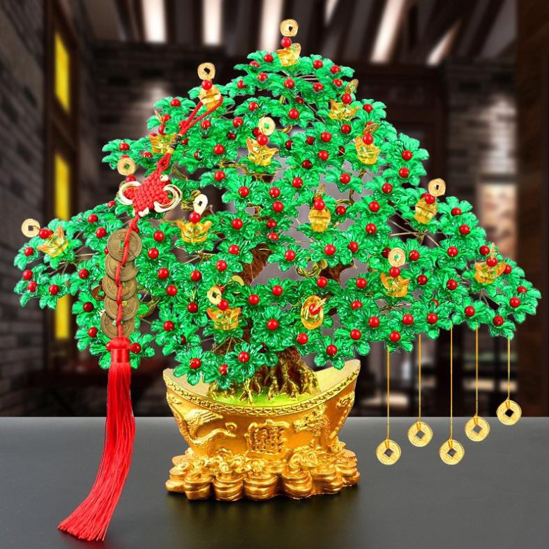 Cây Kim Tiền 💥Free Ship💥 Cầu May Mắn - Cây Tài Lộc Vàng Đế Túi Tiền 7 Nhánh Trang Trí | BigBuy360 - bigbuy360.vn