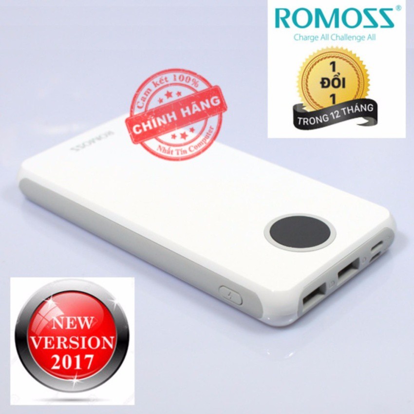 Pin Sạc dự phòng Romoss Horus HO10 10000mAh có màn hình LCD - Phiên bản mới nhất 2018