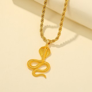 Dây Chuyền NEULRY Mạ Vàng Mặt Hình Rắn Hổ Mang