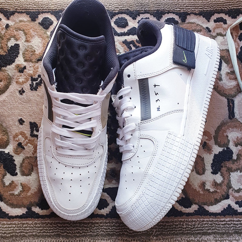 Giày  Air Force 1 Type White Black Volt, nhiều size, real 2hand