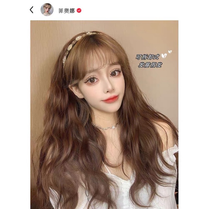 Siêu phẩm băng đô thác đá tóc xù sóng nửa đầu- kèm hình thật