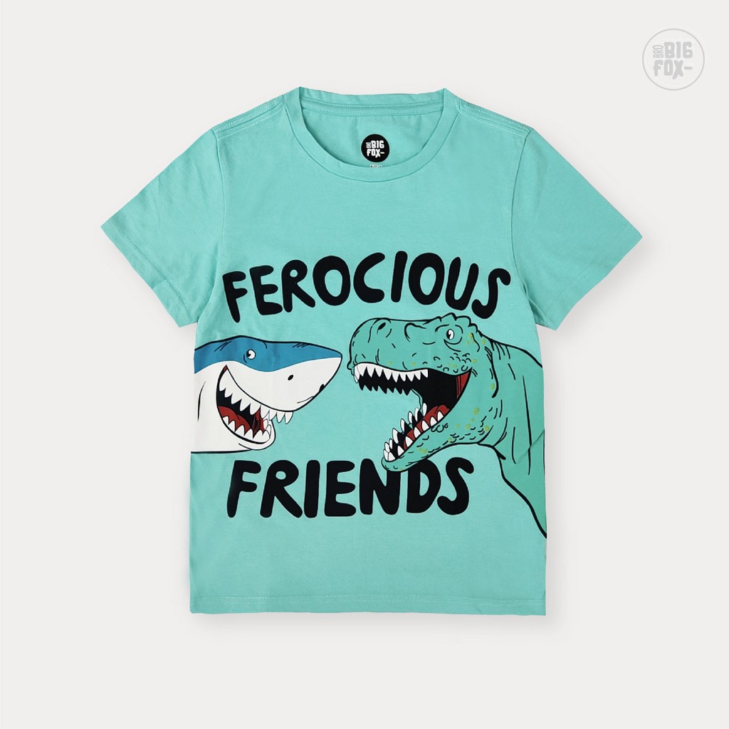 [MÃ BIGFBIF10 GIẢM 10K] Áo Thun Bé Trai Bigfox Size Đại, Áo Phông Trẻ em  FEROCIOUS FRIEND  3-11,Chất Cotton Xuất