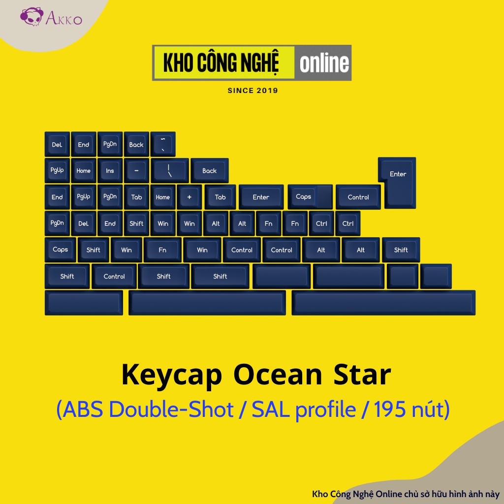 Bộ keycap cho bàn phím cơ AKKO Ocean Star