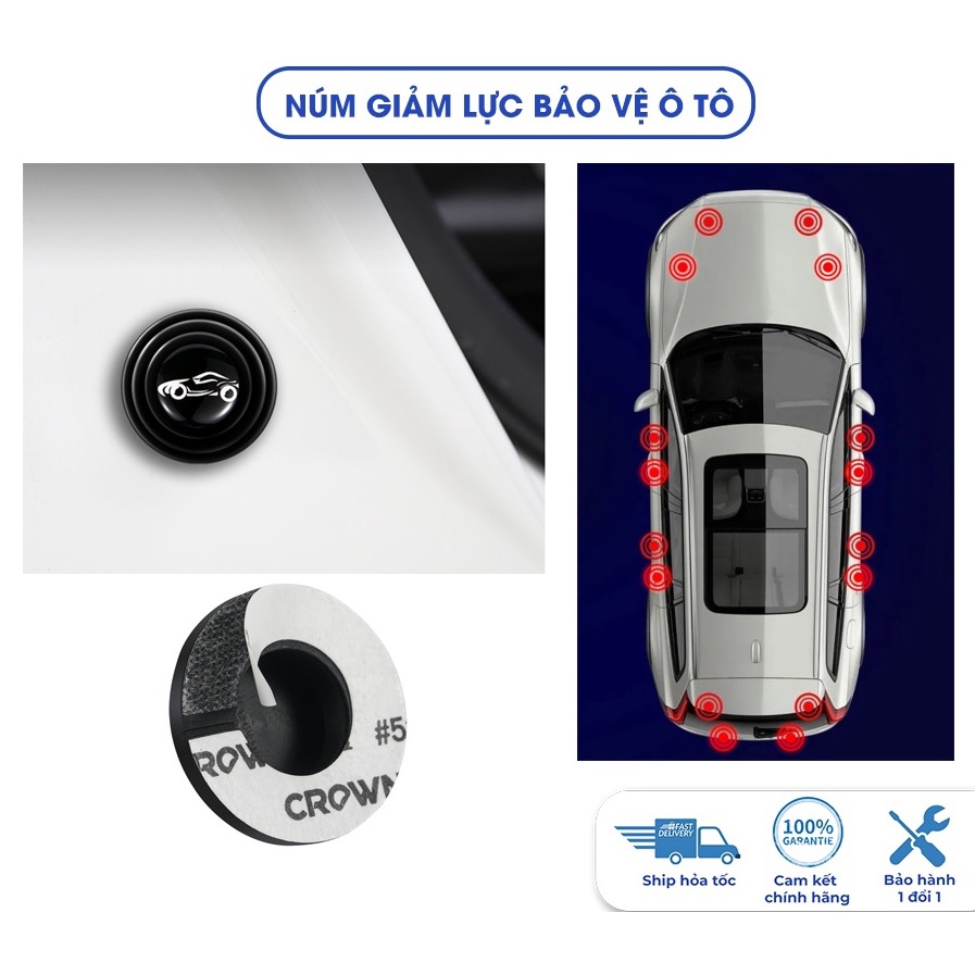 Nút giảm chấn đóng cửa ô tô có LOGO ❗XẢ KHO❗ Nút giảm lực đóng cửa xe hơi - Đệm giảm chấn ô tô - Miến dán chống xốc