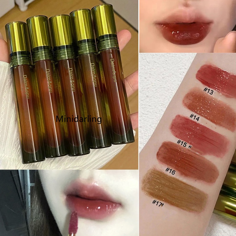 Son Bóng DAIMANPU Màu Nude Nhạt Mềm Mượt Dưỡng Môi Chống Thấm Nước Hàng Nội Địa Trung