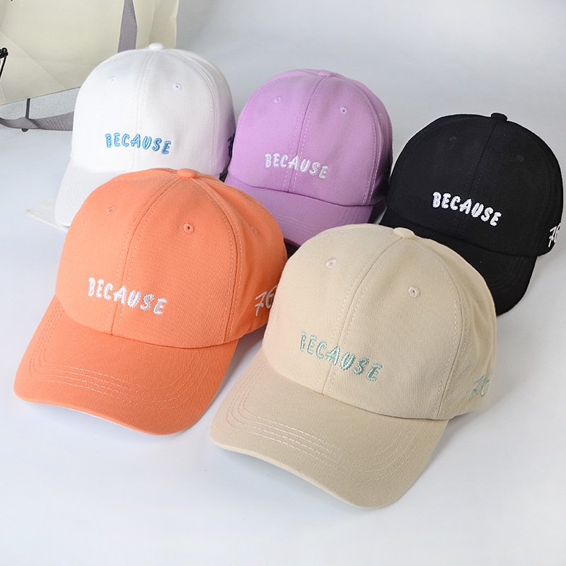 Nón Kết Thêu Chữ Because Thời Trang Hàn Quốc Cho Nam Nữ