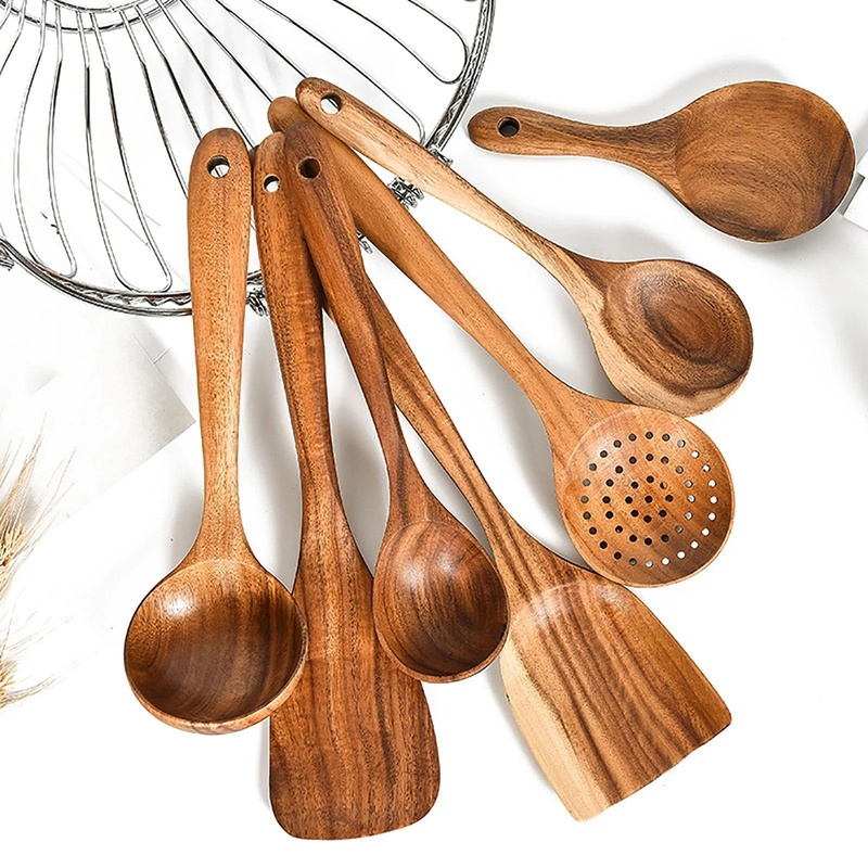 Muỗng Gỗ Nấu Ăn Không Dính Thân Thiện Với Môi Trường