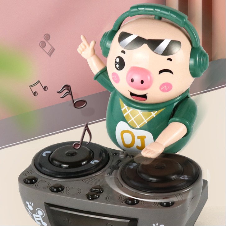 Đồ Chơi Cho Bé - Chú Heo DJ Nhảy Theo Nhạc ,Màu Sắc Sôi Động Kích Thích Sự Năng Động