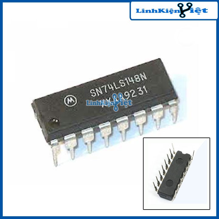 Chíp 74LS148 8 to 3 Priority Encoder DIP16