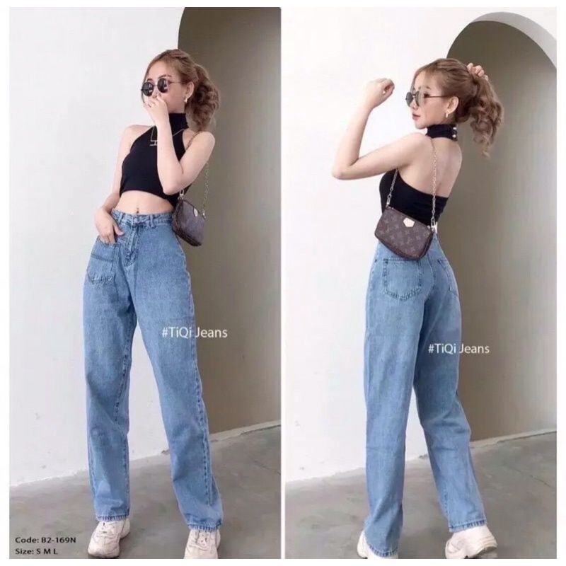 QUẦN JEAN ỐNG SUÔNG TÚI TRƯỚC TiQi JEAN1988