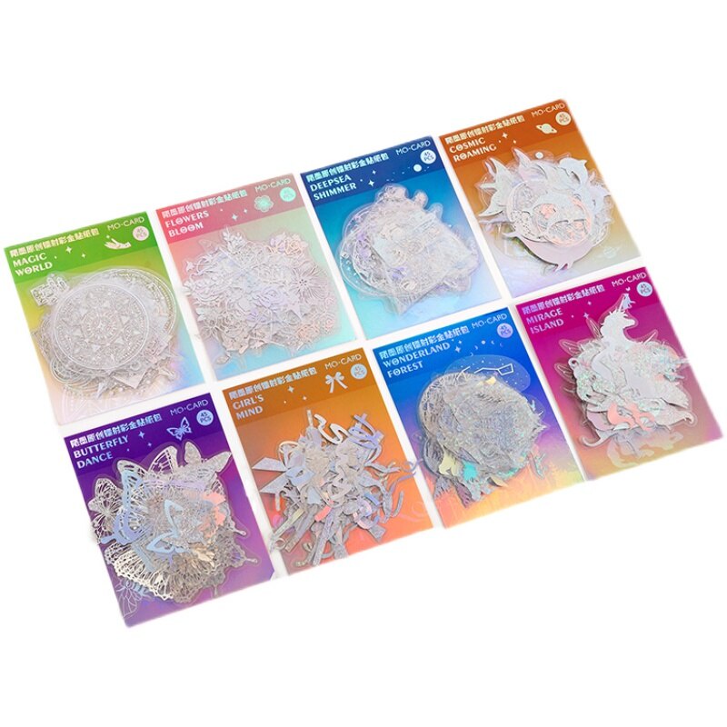 Set 45 phụ kiện dán trang trí sổ tay nhiều kiểu dáng màu sắc