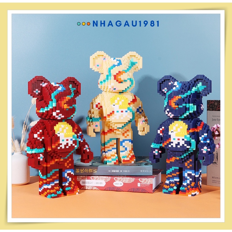 Đồ Chơi Lắp Ráp Mô Hình Bearbrick Lớn 45cm 50cm Tặng Đèn Led Tặng Búa Inox Lắp Ráp Shop Nhagau1981