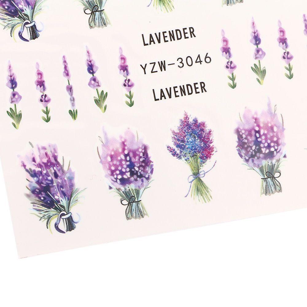 Miếng Dán Móng Hình Hoa Oải Hương 3D Siêu Mỏng