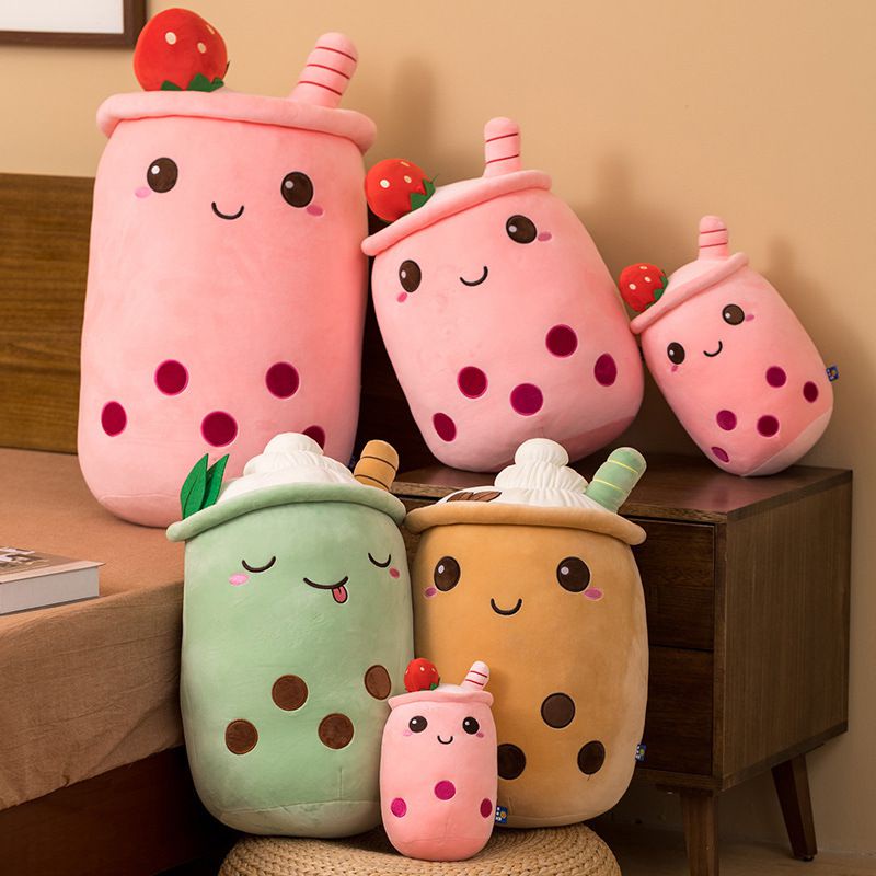 12-25cm bubble tea plush toy stuffed milk tea doll boba fruit tea cup pillow cushion kids toys birthday gift