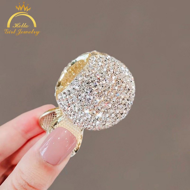 Kẹp tóc đuôi ngựa bằng kim loại đính kim cương giả / ngọc trai cho nữ