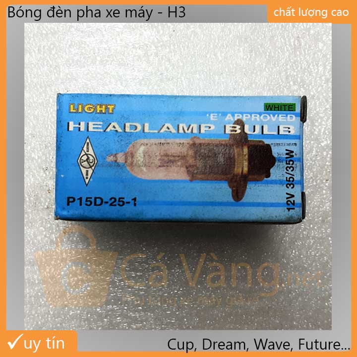 Bóng đèn Pha H3 xe máy 12V 35W siêu sáng - dùng cho xe: Wave, Dream, Future 110, Cup...