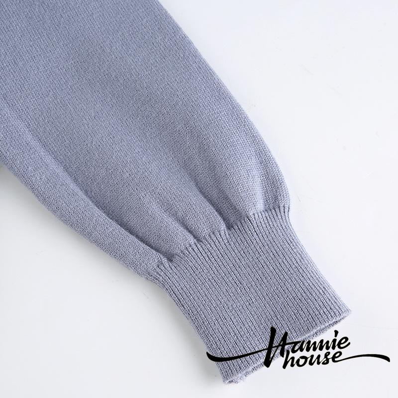 Áo len dài tay cổ chữ V hợp thời trang cho nữ