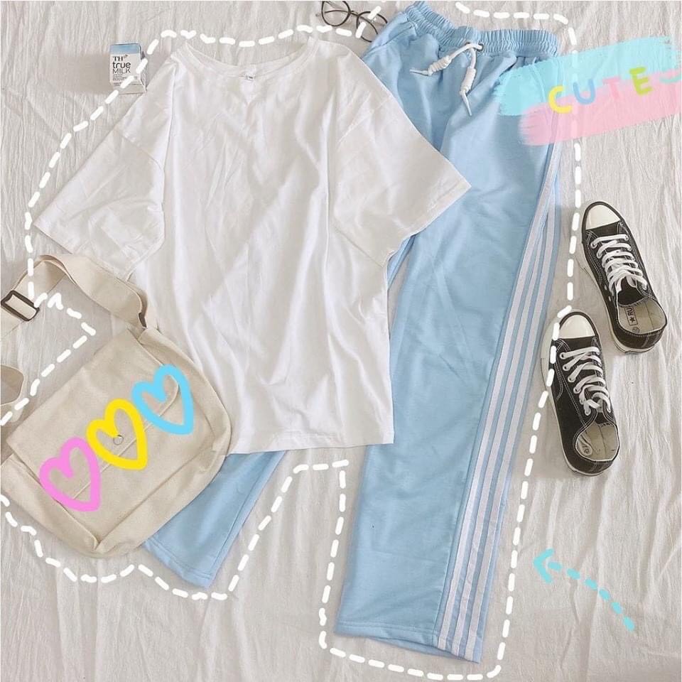 Quần suông thể thao ống rộng 3 sọc line dưới 60kg - Lyza Store | BigBuy360 - bigbuy360.vn